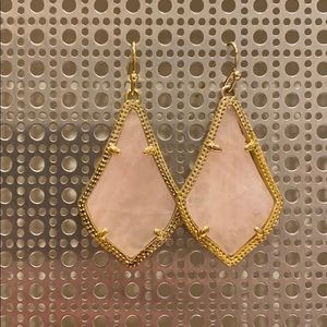 Pink quarts Kendra scott earrings
